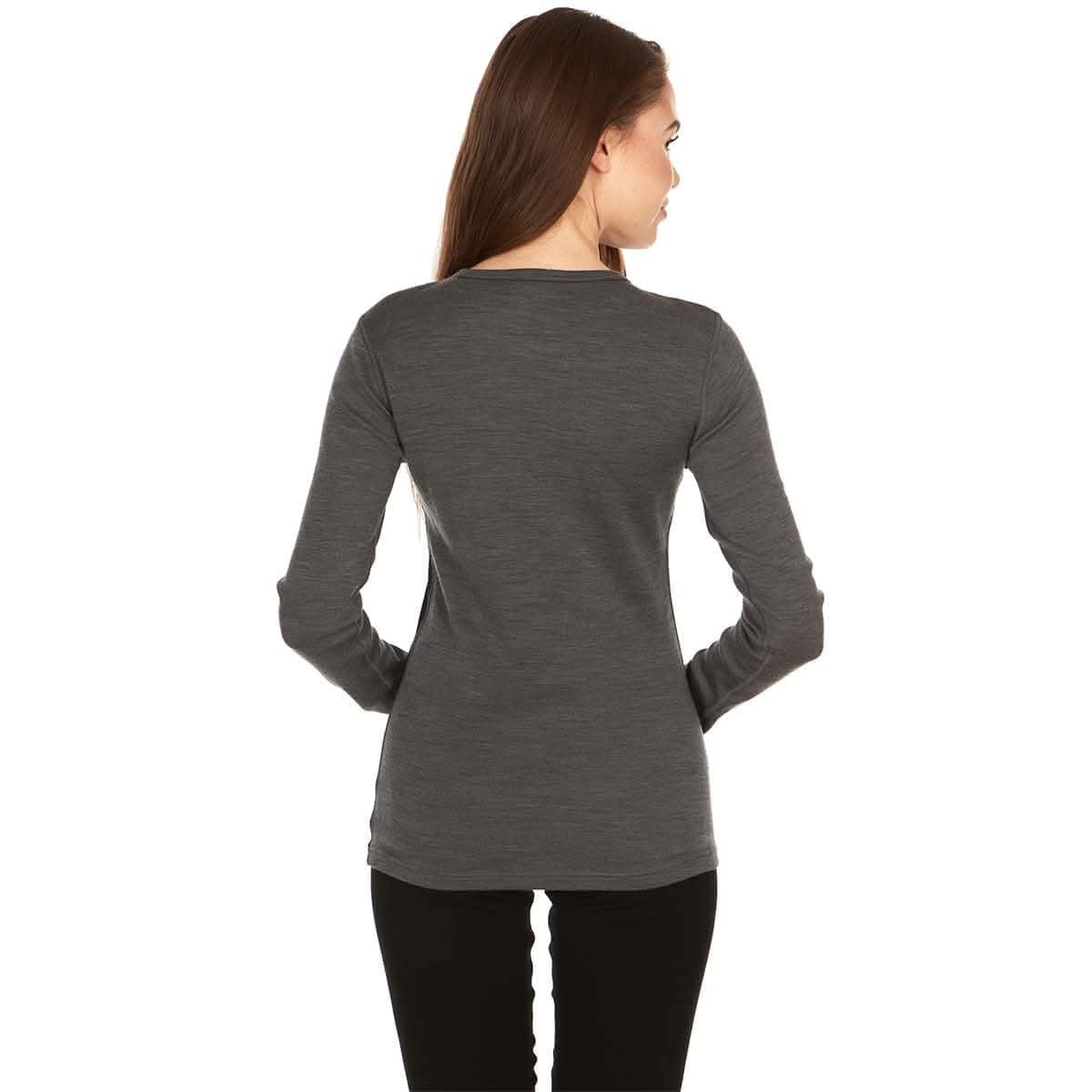 Midweight Women's Wool Crew Top -  100% Merino Wool - Osadia Concept Store