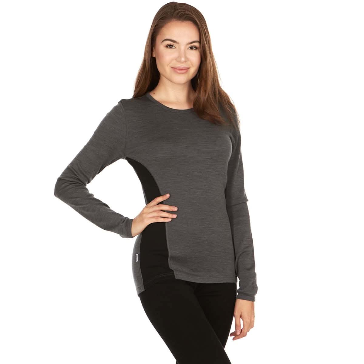 Midweight Women's Wool Crew Top -  100% Merino Wool - Osadia Concept Store