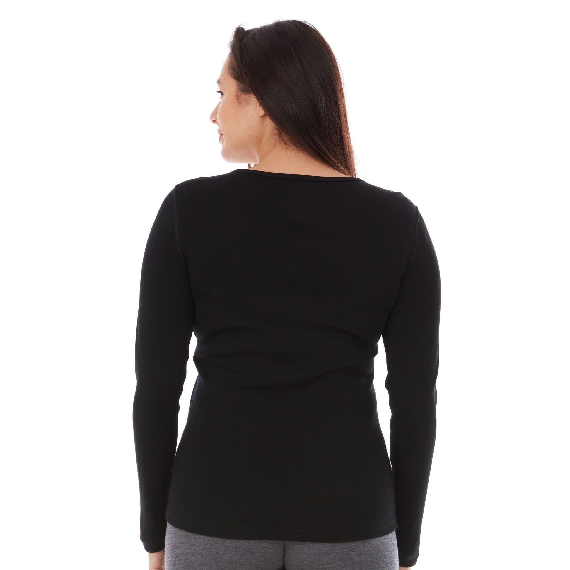 Midweight Women's Wool Crew Top -  100% Merino Wool - Osadia Concept Store