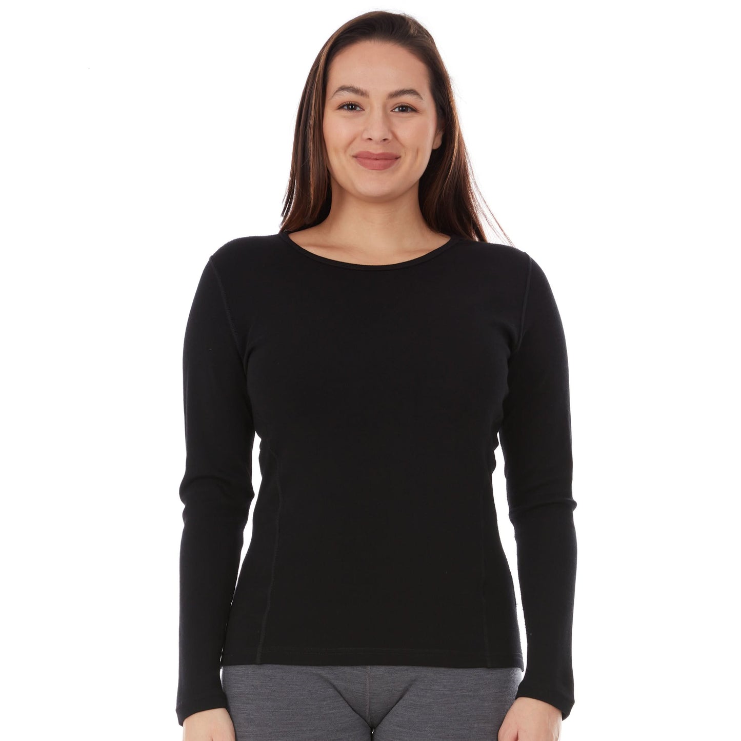 Midweight Women's Wool Crew Top -  100% Merino Wool - Osadia Concept Store