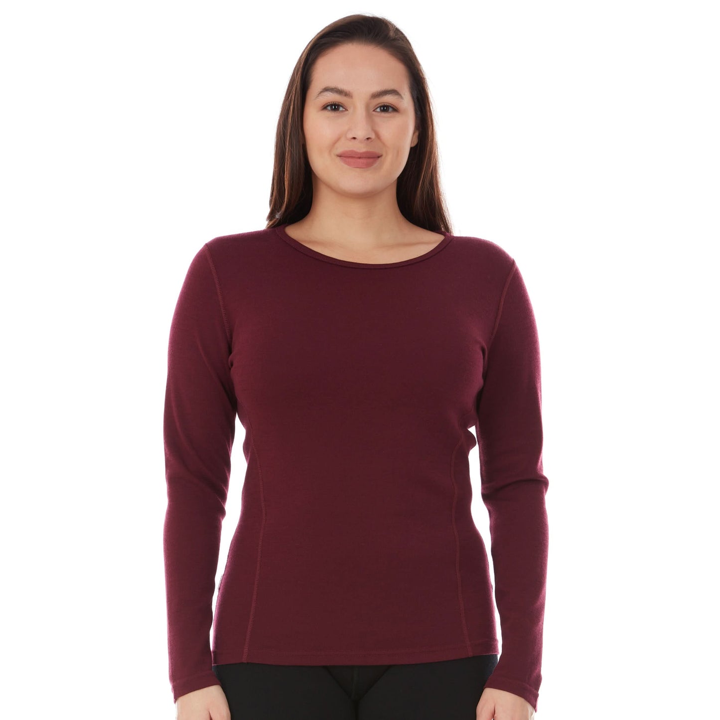 Midweight Women's Wool Crew Top -  100% Merino Wool - Osadia Concept Store