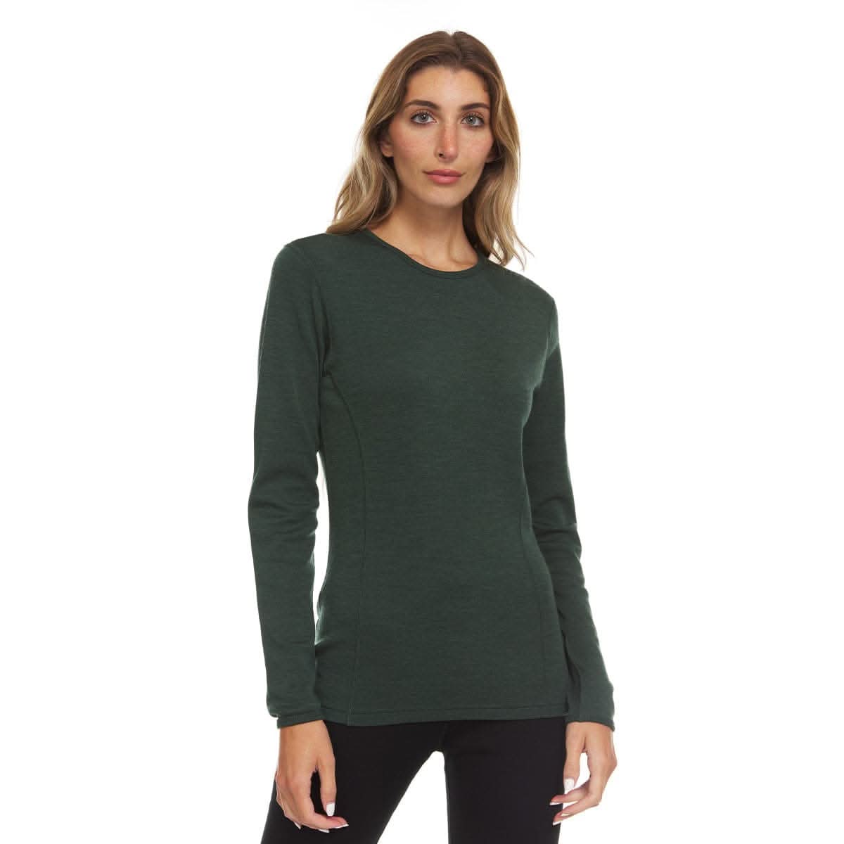 Midweight Women's Wool Crew Top -  100% Merino Wool - Osadia Concept Store