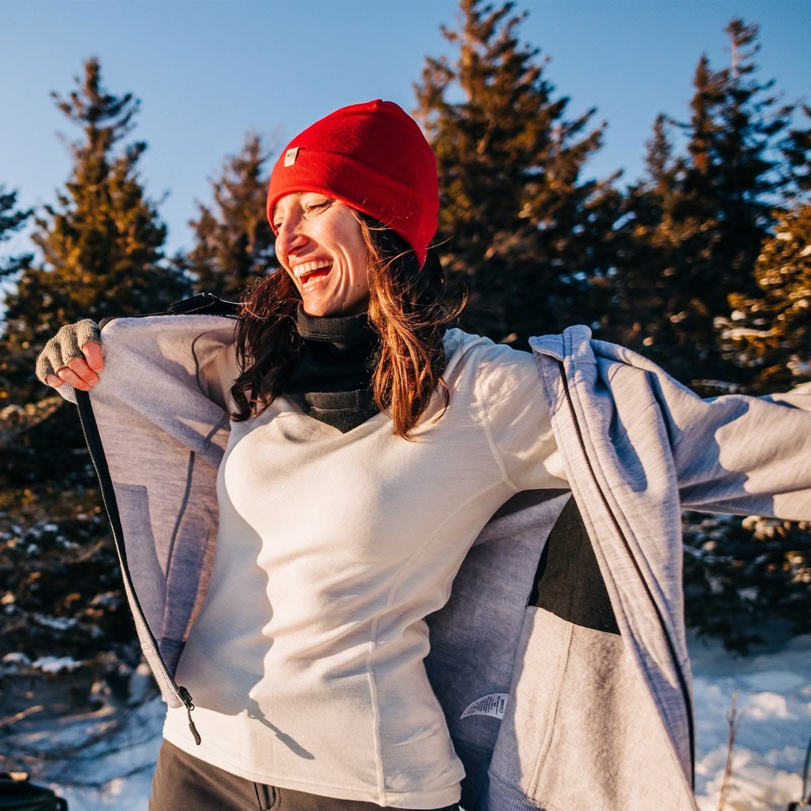 Midweight Women's Wool Crew Top -  100% Merino Wool - Osadia Concept Store