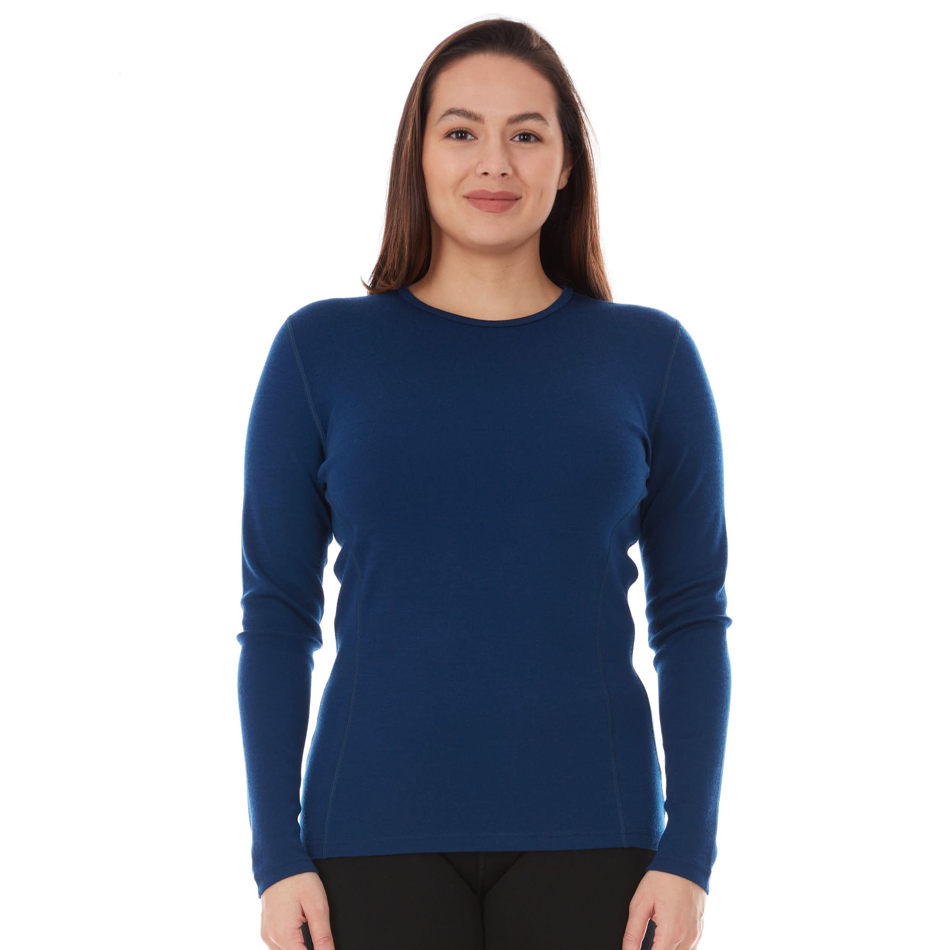 Midweight Women's Wool Crew Top -  100% Merino Wool - Osadia Concept Store