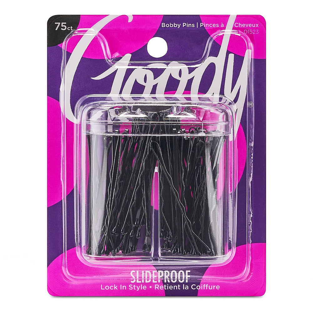 Goody Black Bobby Pins In Magnetic Box