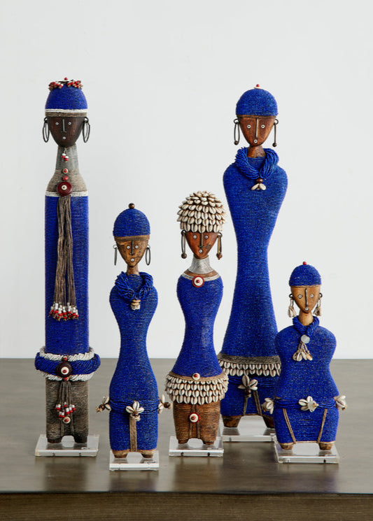 Tanzanite Beaded African Namji Doll