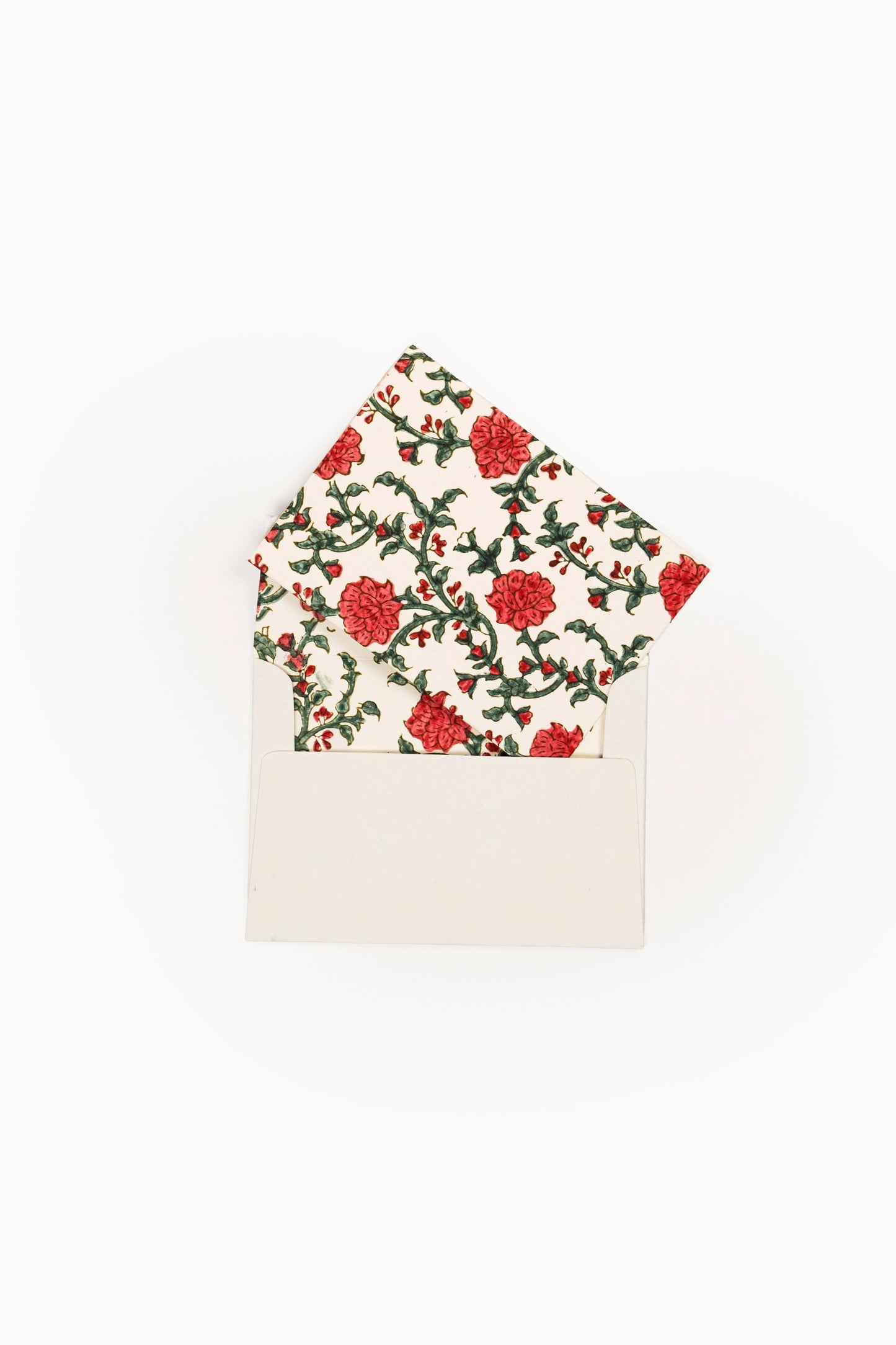 Hand Block Print Enveloped Assorted Greeting Cards(Set of 6)