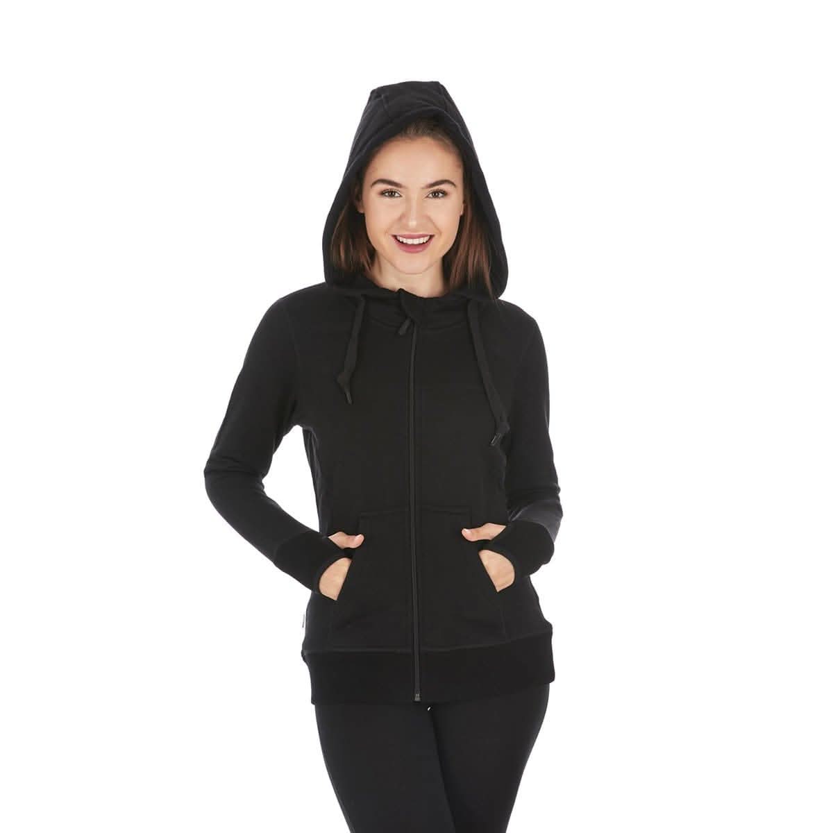 Women's Brushed Merino Wool Full-Zip Hoodie - Heavyweight - Osadia Concept Store