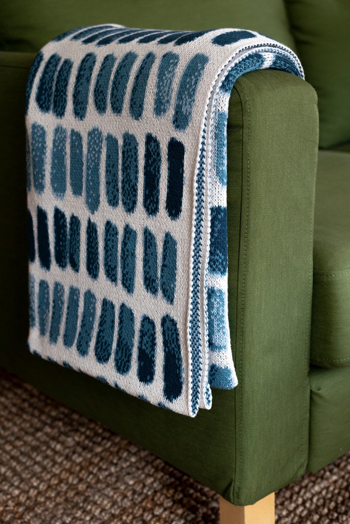 Watercolor by Kelly Harris Smith - Cotton Sustainable Knit Patterned Throw Blanket
