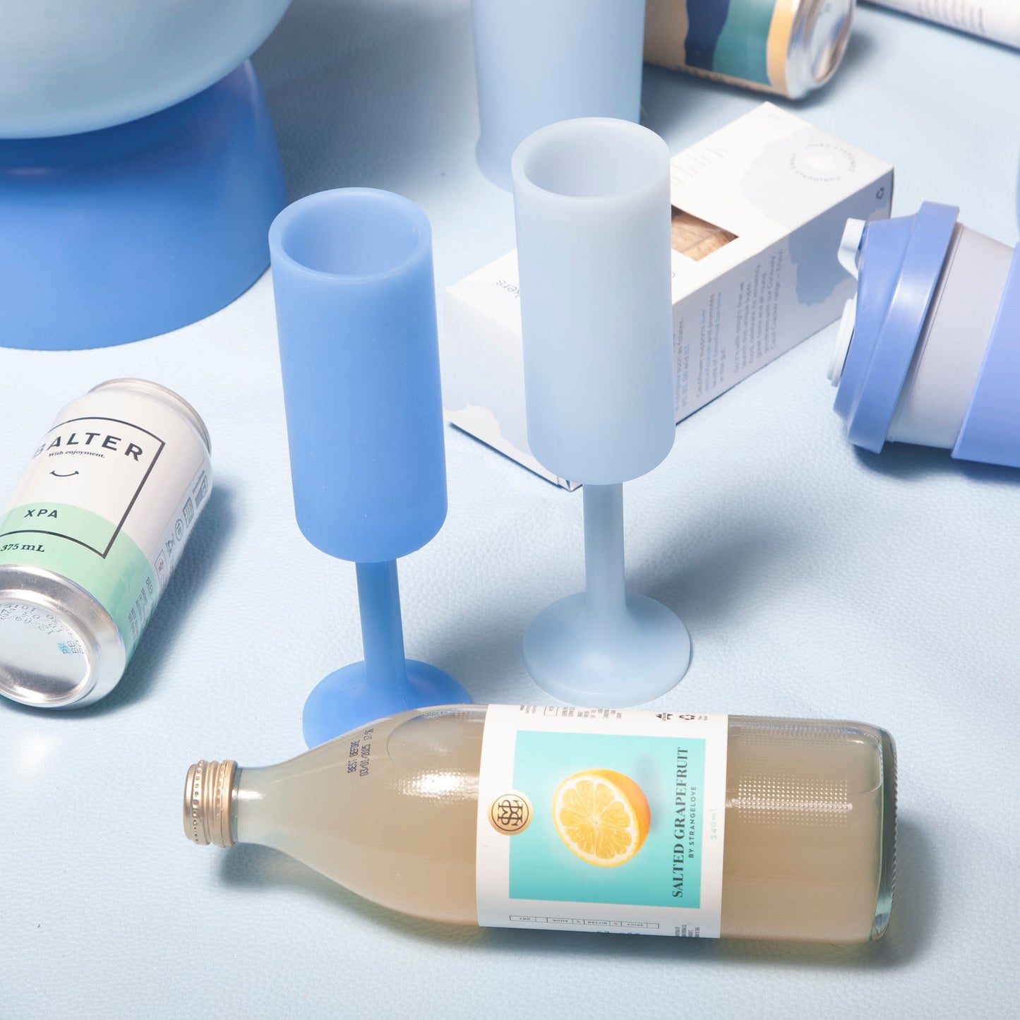 sky + kingfisher | seff | silicone unbreakable champagne flute