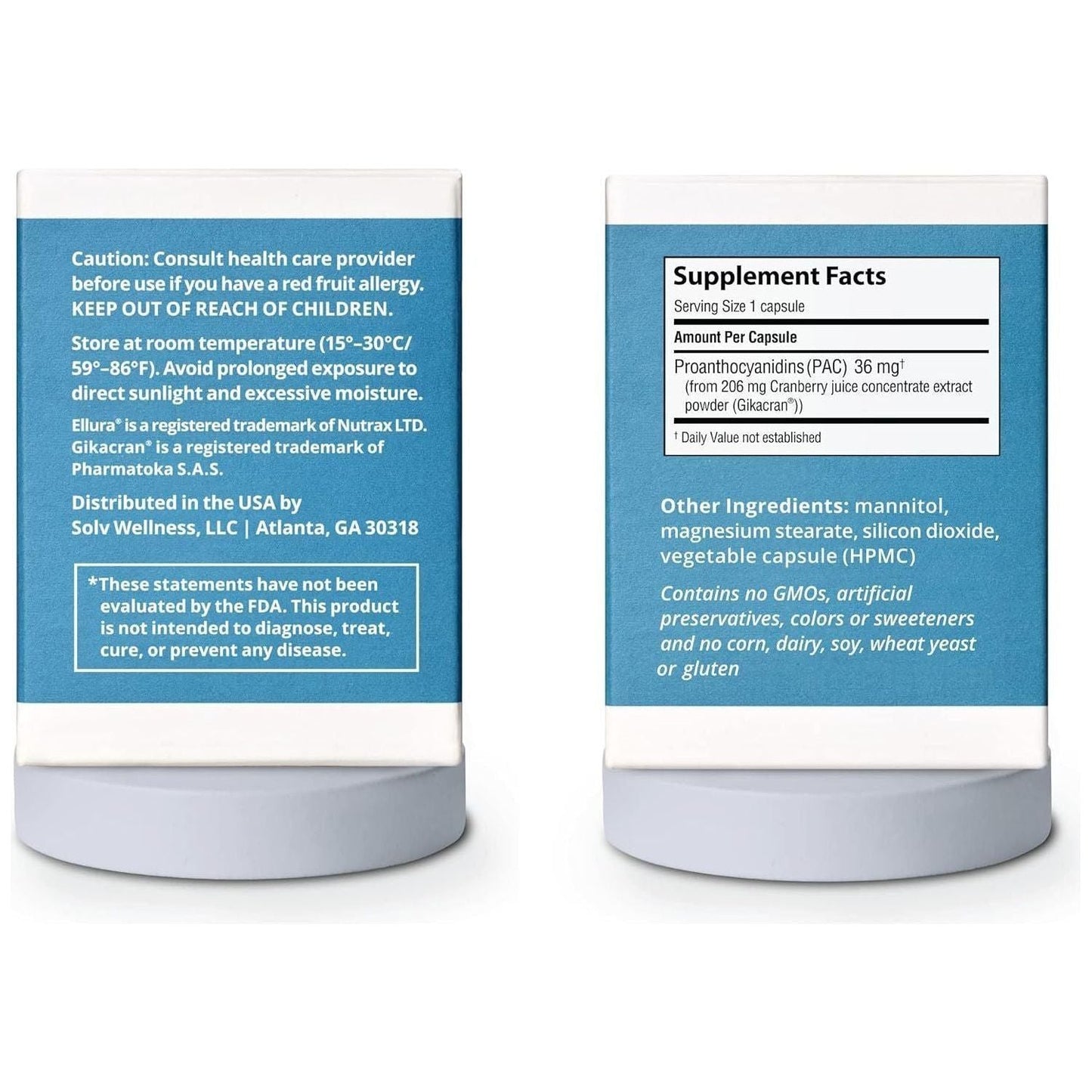 Ellura Dietary Supplement for Urinary Tract Healt 30 Capsules