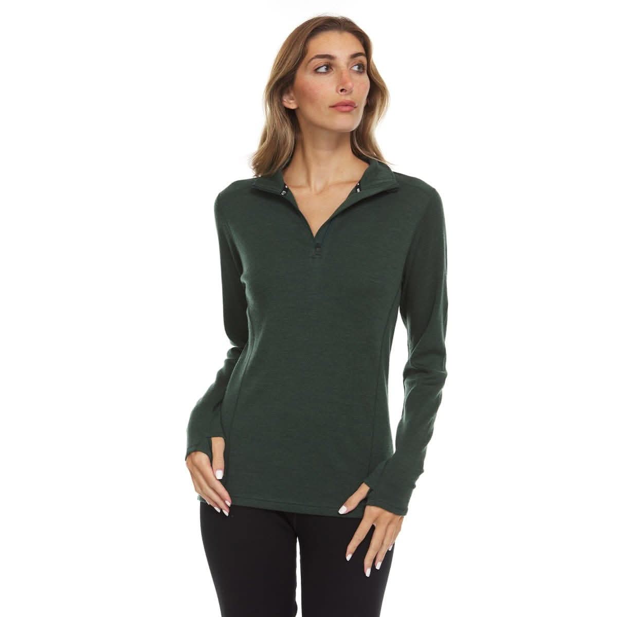 Midweight Women's Wool 1/4 Zip - 100% Merino Wool - Osadia Concept Store