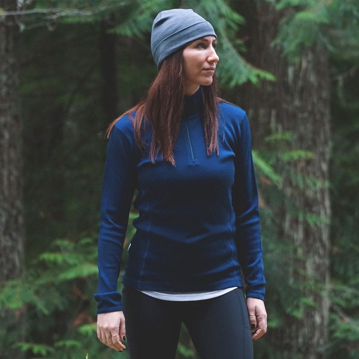 Midweight Women's Wool 1/4 Zip - 100% Merino Wool - Osadia Concept Store