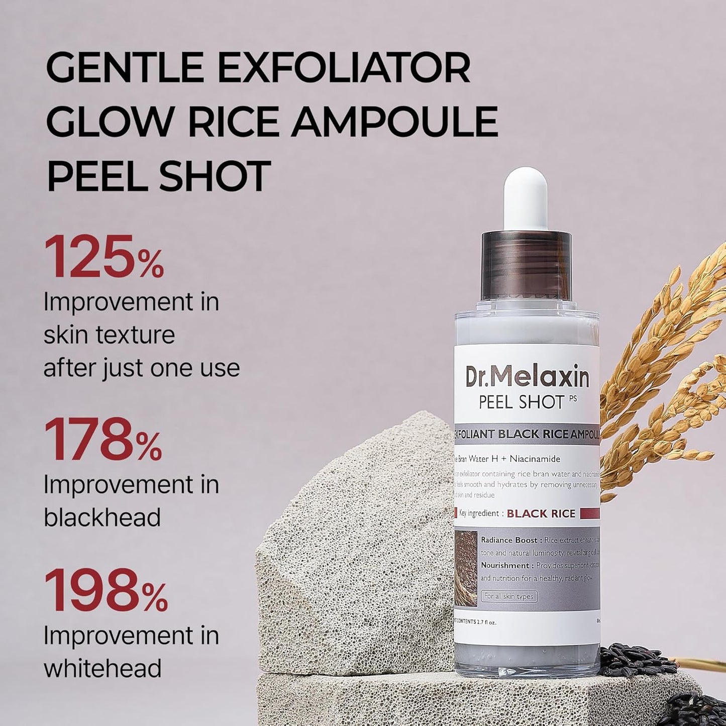 Dr. Melaxin Peel Shot Exfoliant Black Rice Ampoule