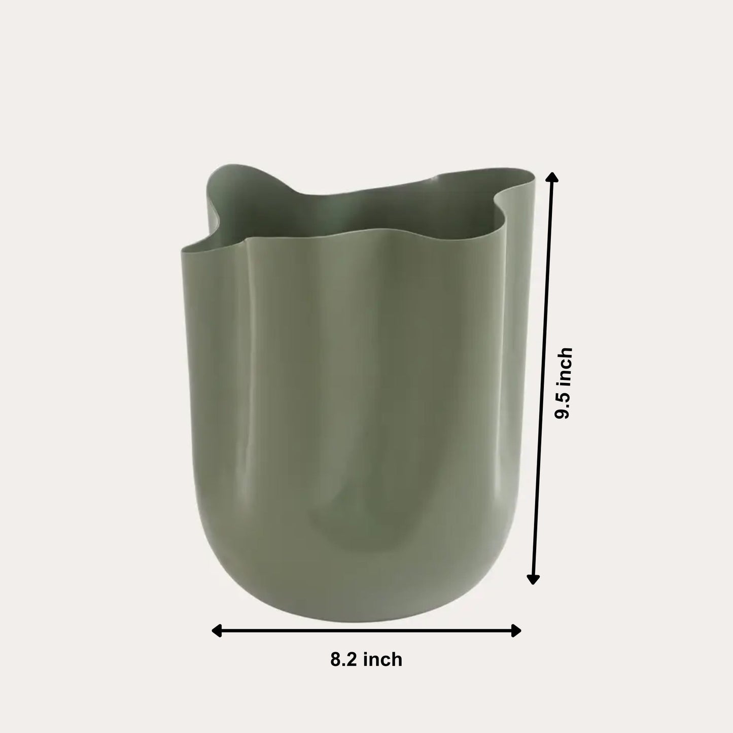 Modern Silver Aluminium Vase | Asymmetrical Sculptural Decor