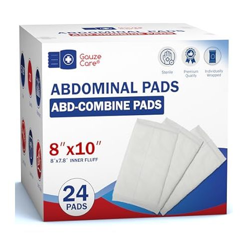 Curity Abdominal Pads, Sterile, 8" x 10" (Pack of 18)