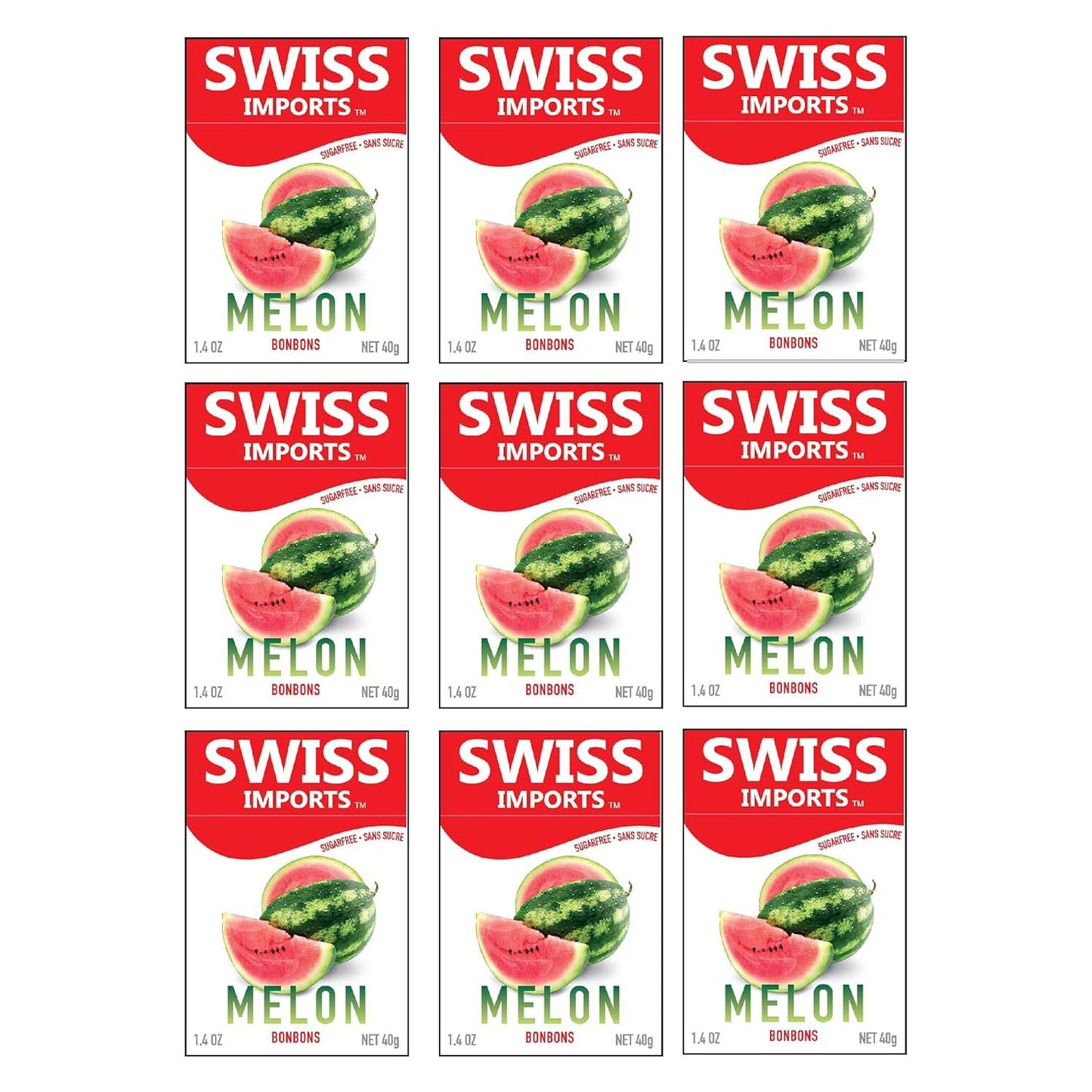 Swiss Imports Melon Sugarfree Candy Bonbons - 1.4oz