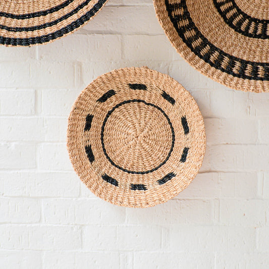 Natural + Black Wall Baskets, Small