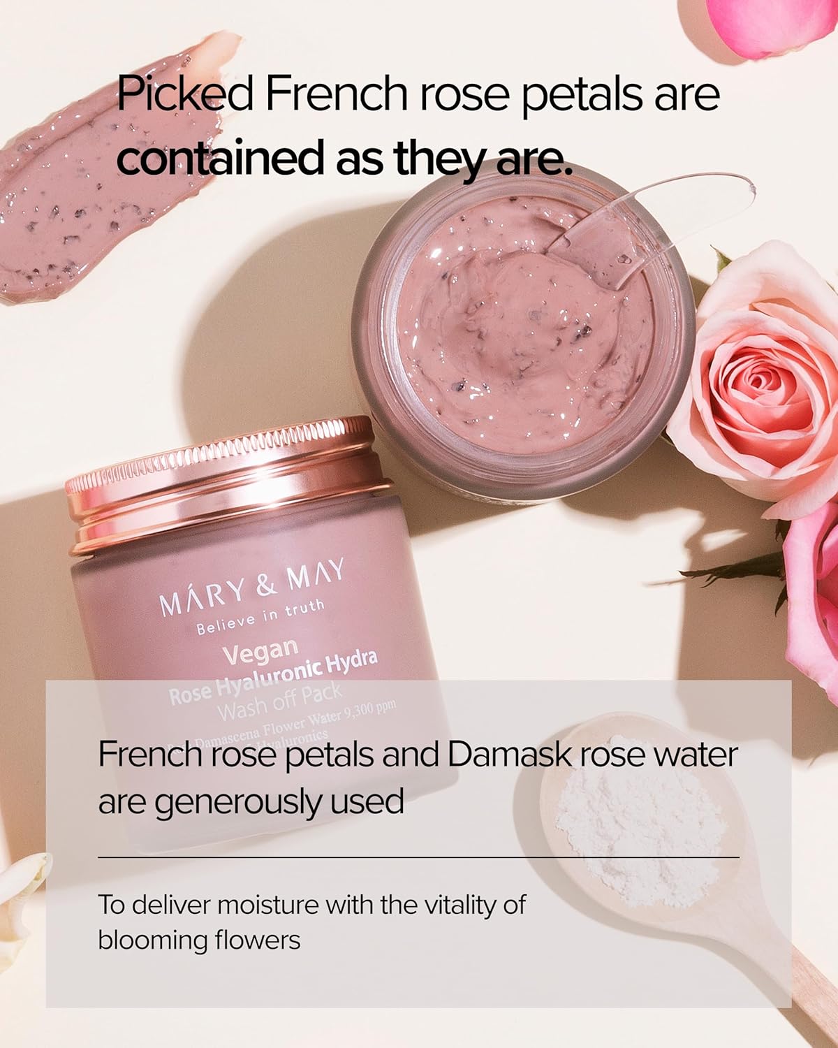 Mary & May Vegan Rose Hyaluronic Hydra Wash Off Pack - Osadia Concept Store