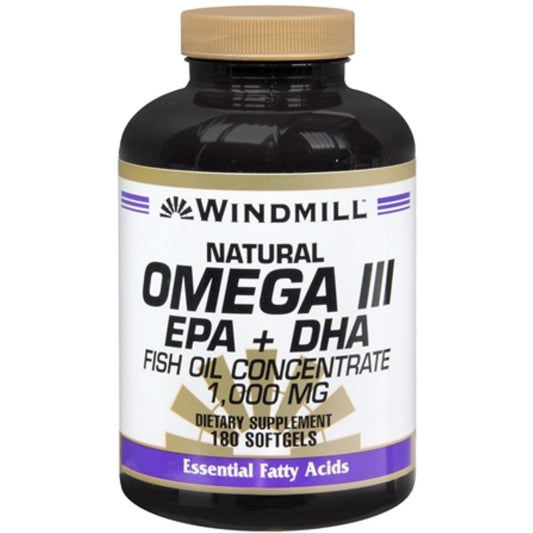 Windmill Omega III EPA + DHA Softgels Natural 180 Soft Gels