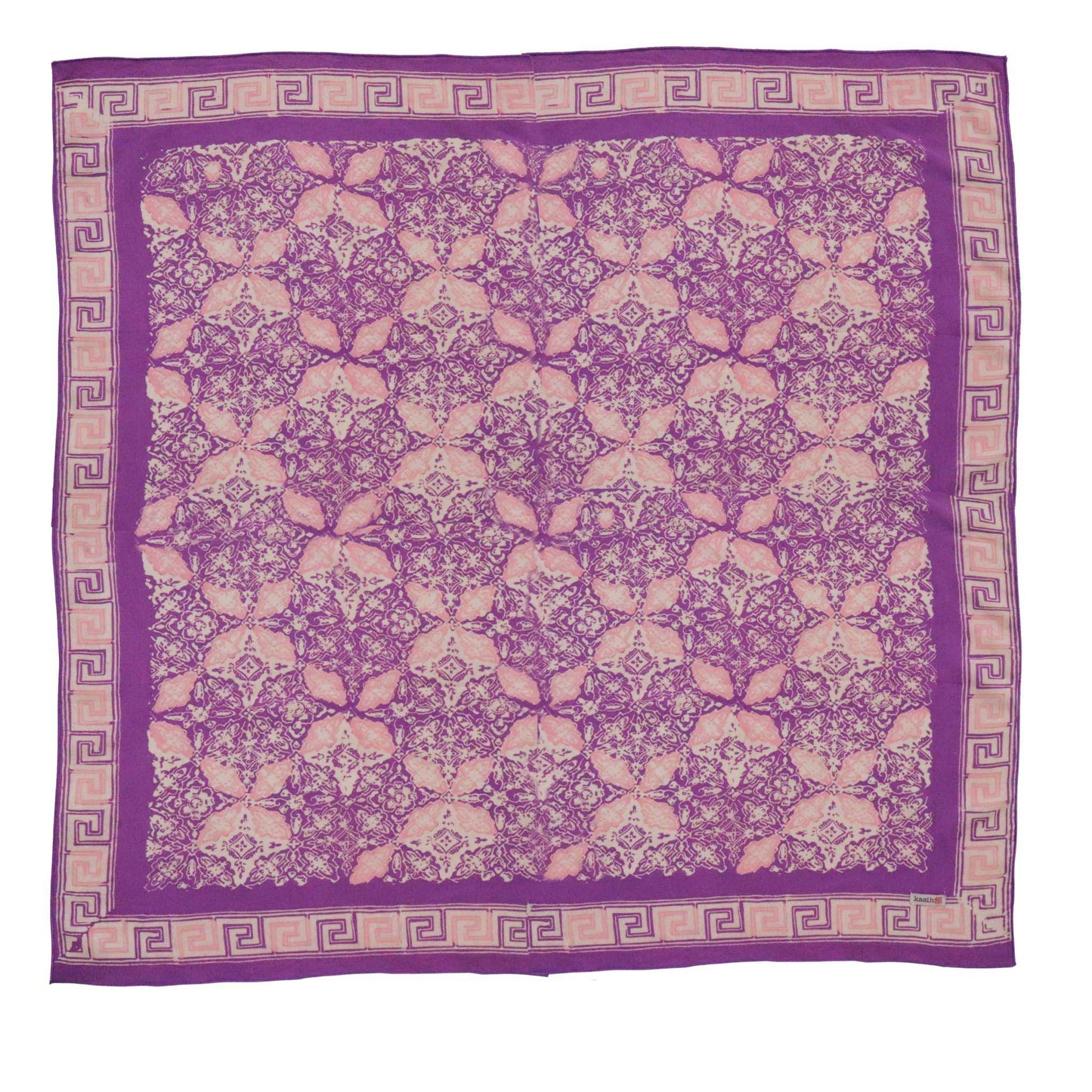 Large 39" Hand Dyed Batik Bandana - Lavender Love