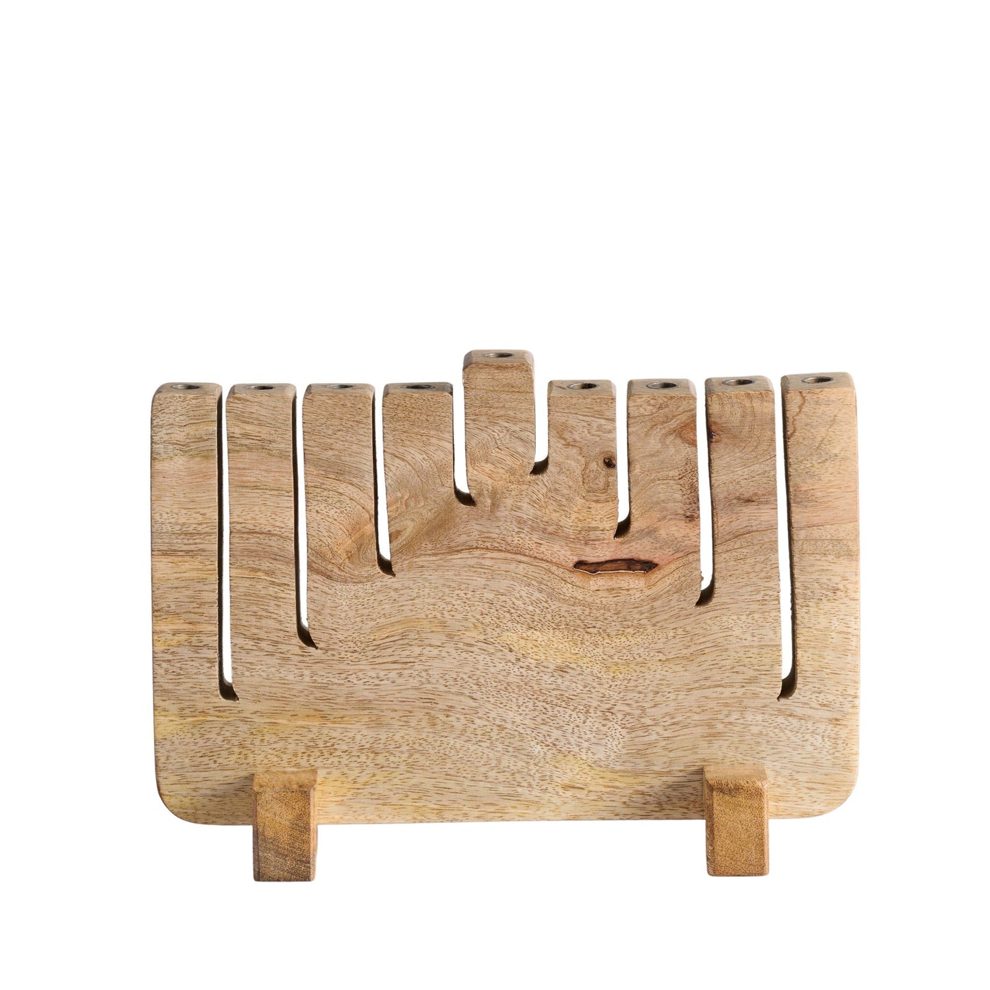 Modern Mango Wood Menorah