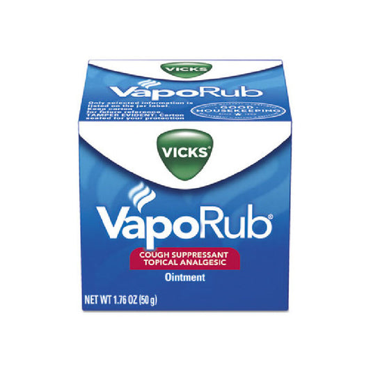 Vicks Vaporub Cough Suppressant Topical Analgesic Ointment 1.76 Oz