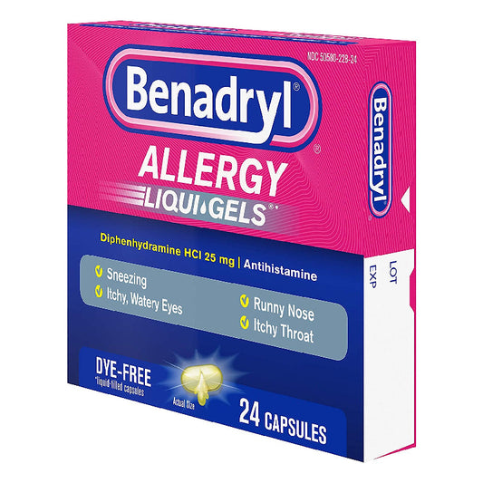 Benadryl Allergy, Dye Free, 25 Mg, Capsules