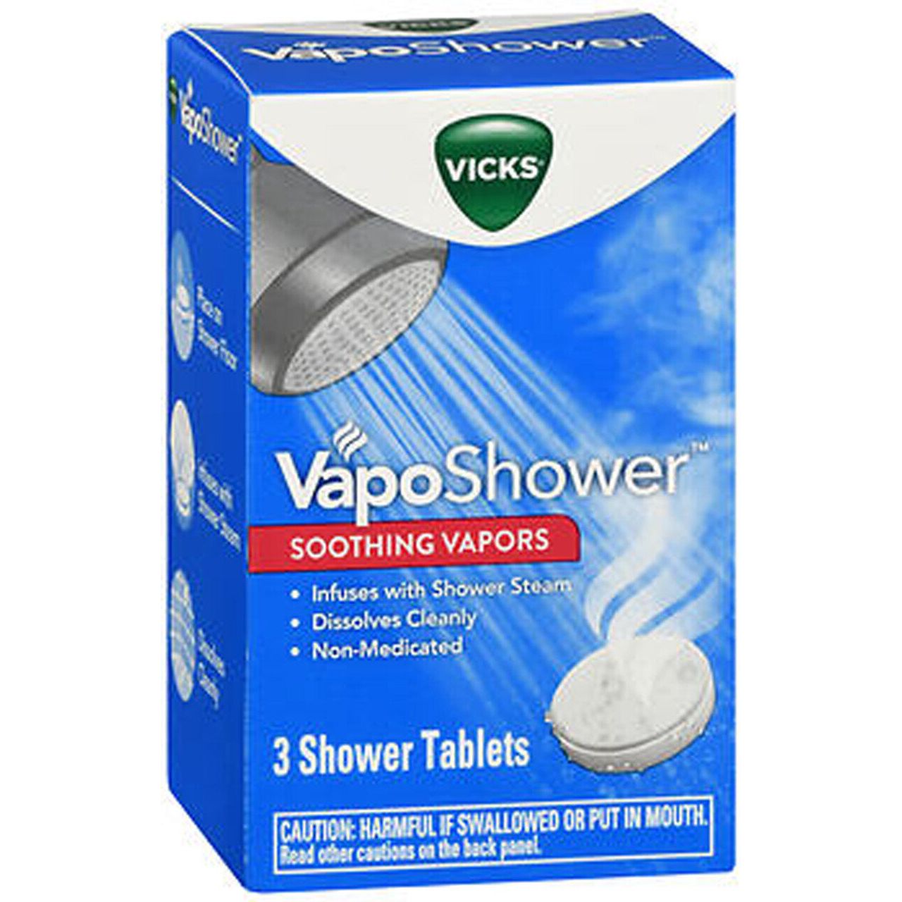 Vicks Vapo Shower, Dissolvable Shower Tablets, Soothing Non Medicated Vapors, 3 Ct