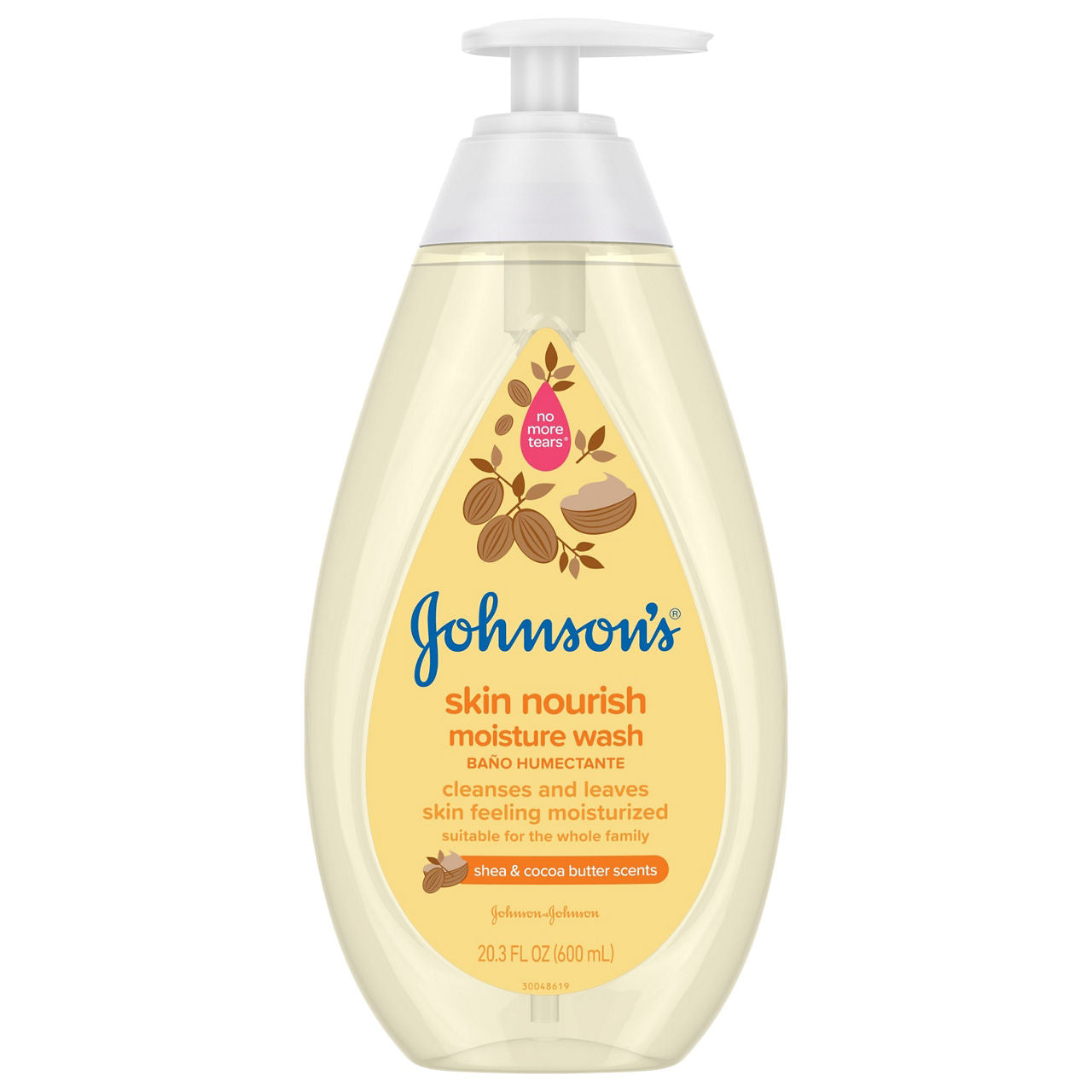 Johnson's Baby Moisture Wash, Skin Nourish, Shea & Cocoa Butter Scents 20.3 Fl Oz