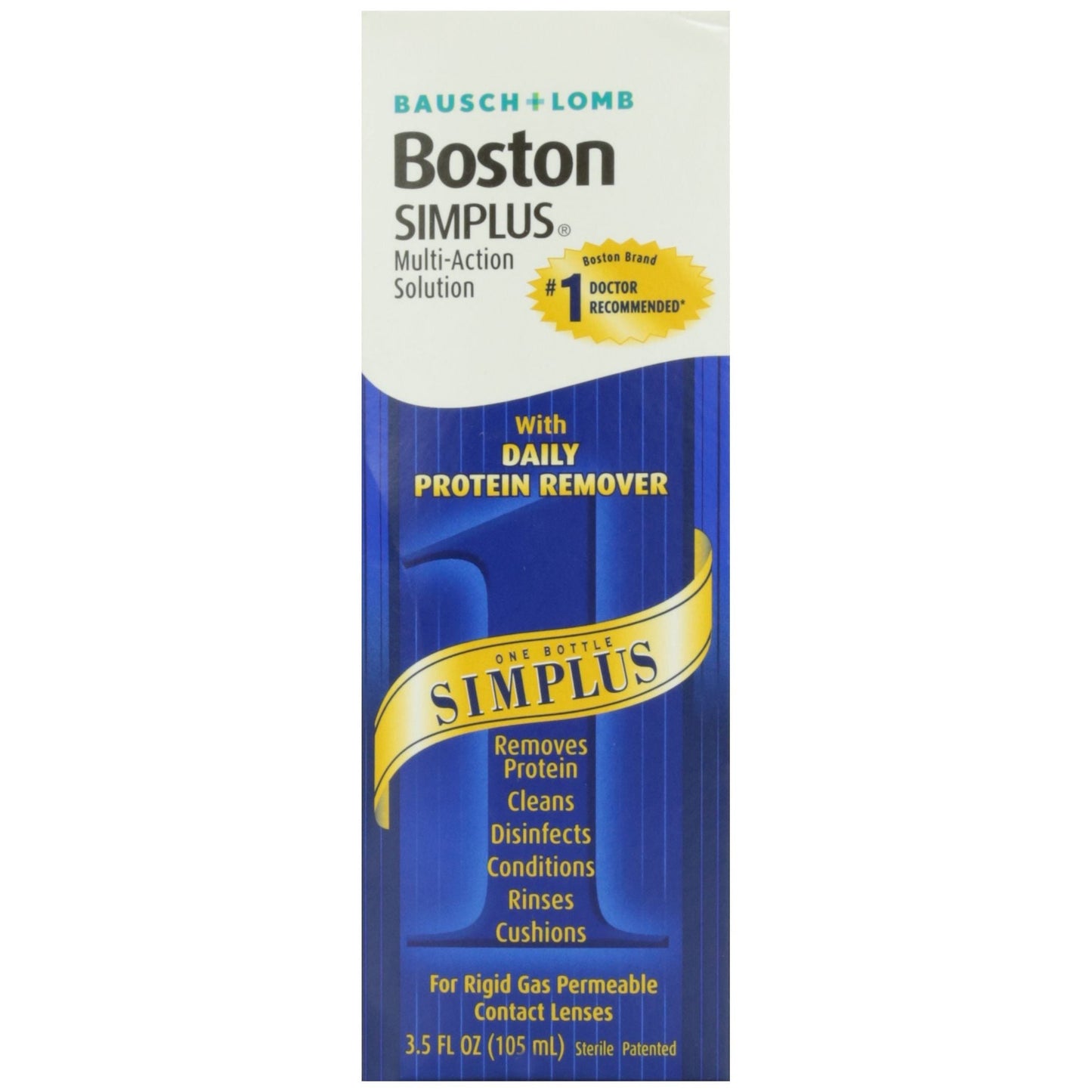 Bausch & Lomb Boston Simplus Multi Action Contact Lens Solution To Clean Condition Rigid Gas Permeable Lenses From 3.5 Fl. Oz
