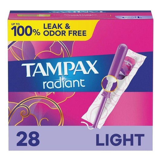 Tampax Radiant Tampons Light Absorbency, Unscented