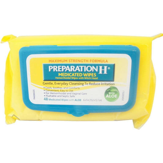 Preparation H Hemorrhoidal Wipes, With Witch Hazel, Medicated, Maximum Strength Formula