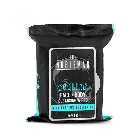 The Nobleman Cooling Face + Body Cleansing Wipes W/ Aloe & Eucalyptus