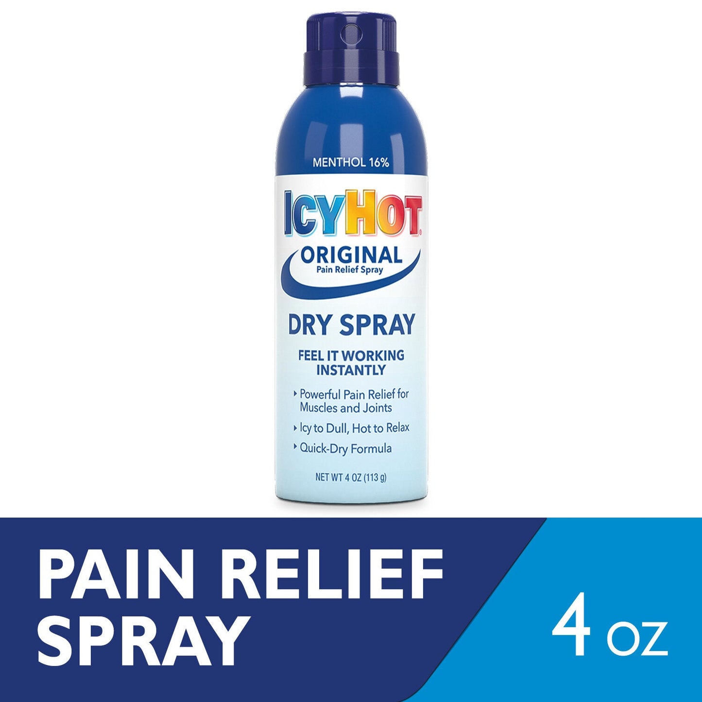 Icy Hot Original Menthol 16% Pain Relief Dry Spray