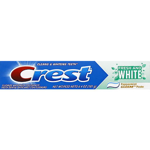 Crest Toothpaste, Fluoride Anticavity, Peppermint Gleem, Paste