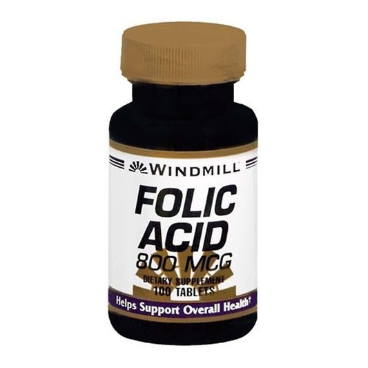 Windmill Folic Acid, 800 Mcg, Tablets