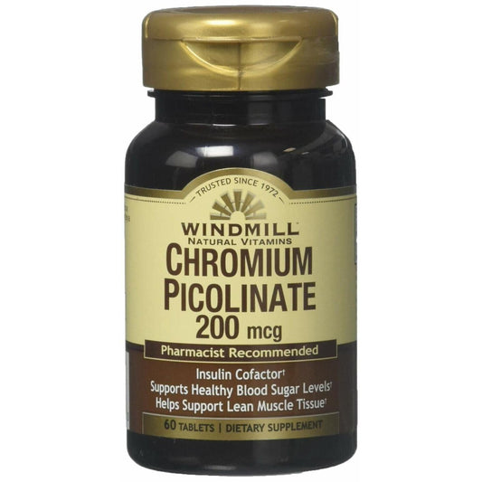 Windmill Chromium Picolinate 200 Mcg Tablets