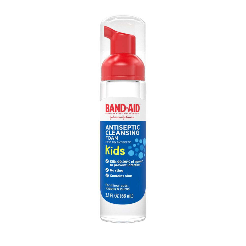 Band-Aid First Antiseptic Cleansing Foam For Kids, 2.3 Oz
