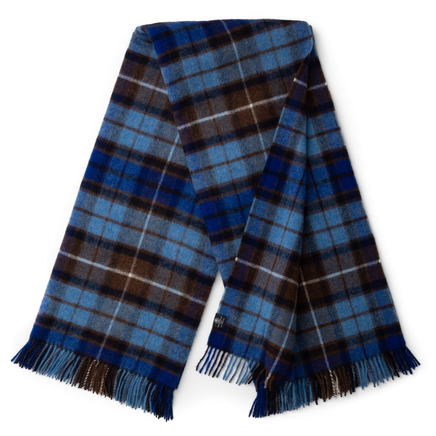 Highland Tweeds Shetland Lambswool Throw (Blue Buchanan)