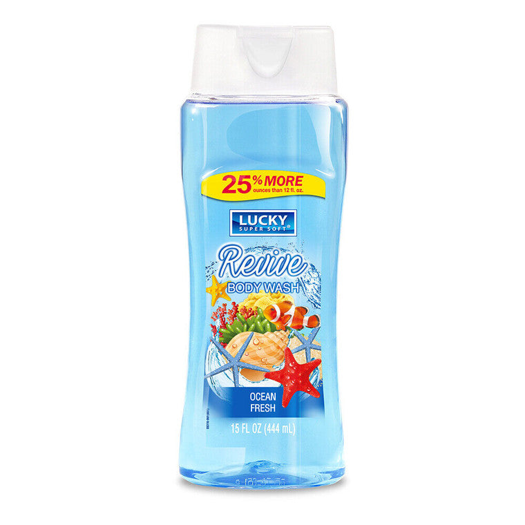 Lucky Super Soft Revive Ocean Fresh Body Wash 15 Fl Oz
