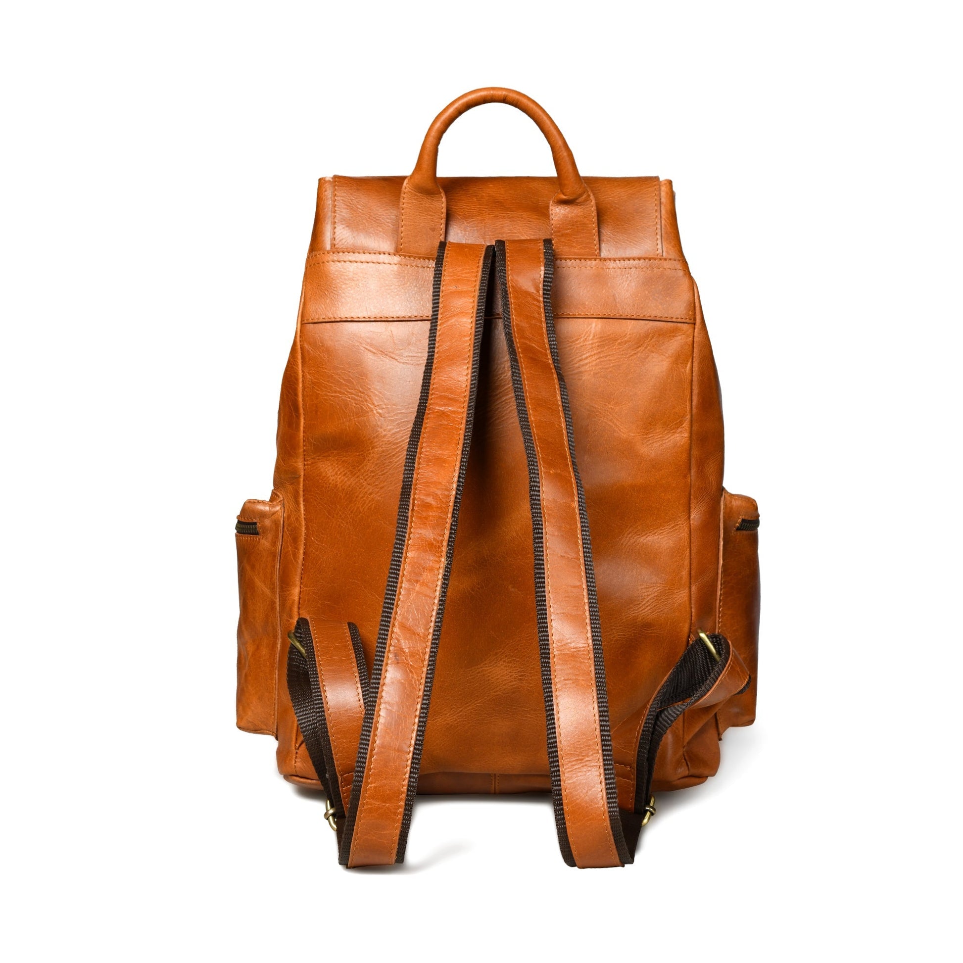 Vortex Leather Backpack: Tan Brown - Osadia Concept Store