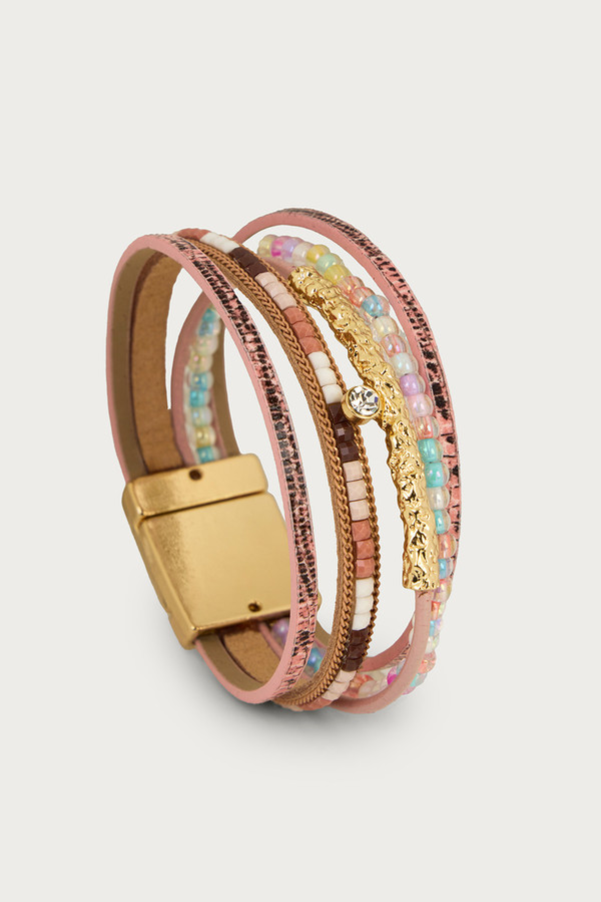 Bohemian Blush Layered Bracelet