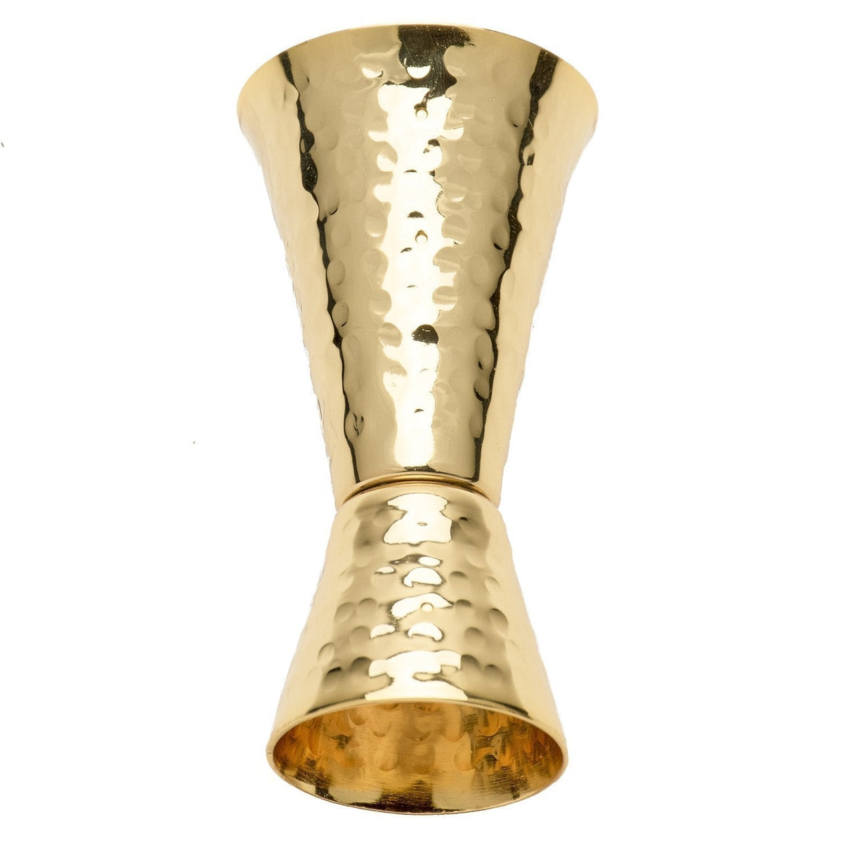24K Gold Plate Hammered Solid Copper Jigger