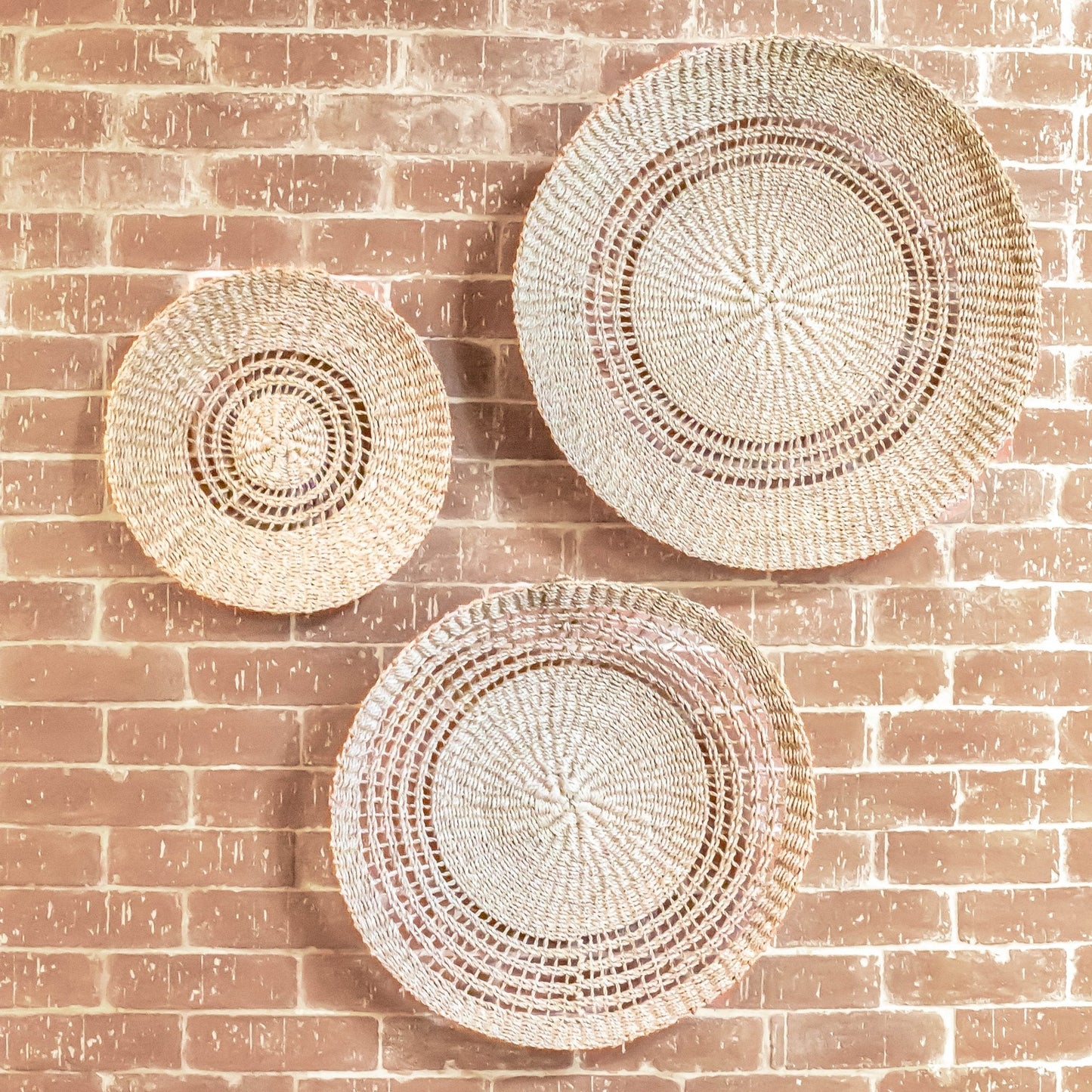 Open Weave Wall Baskets, Medium