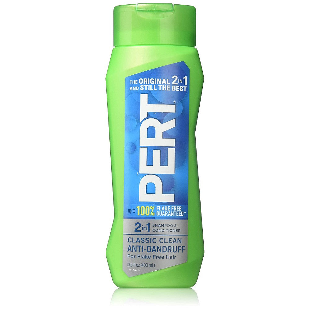 Pert Shampoo & Conditioner, Anti Dandruff, Classic Clean, 2 In 1 13.5 Fl Oz