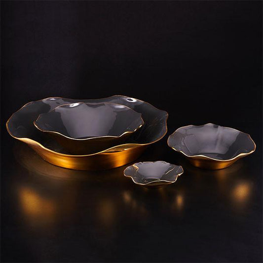 Ruffled Bowl Graphite - In Stock