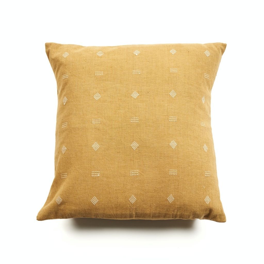 Nira White Hand Spun Organic Cotton Handloom  Pillow
