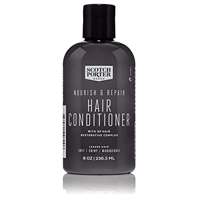 Scotch Porter Nourish & Repair Hair Conditioner, Men's Hydrating Deep Conditioner 8 oz
