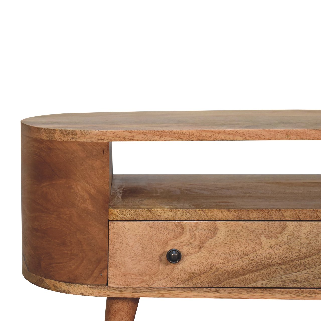 Solid Wood Mini Rounded Entertainment Unit